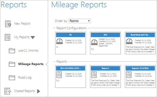 Accessing saved reports Accessing saved reports