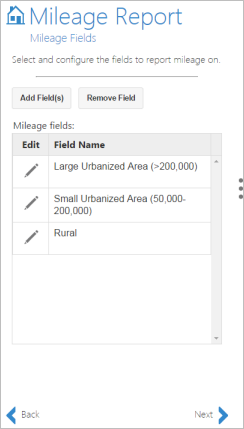 Mileage fields added Mileage fields added