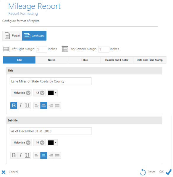 Formatting the report's title and subtitle Formatting the report's title and subtitle