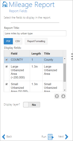 Report Fields Report Fields