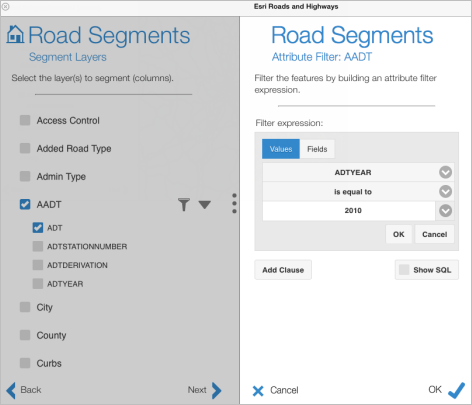 Adding an attribute filter Adding an attribute filter